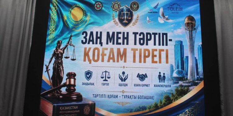 ТӨЛЕБИ АУДАНЫНДА ЗАҢ МЕН ТӘРТІПТІ НЫҒАЙТУҒА БАҒЫТТАЛҒАН ЖҮЙЕЛІ ЖҰМЫСТАР КҮШЕЙІП КЕЛЕДІ