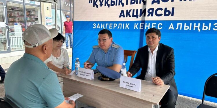 ТӨЛЕБИ АУДАНЫНДА «ЗАҢ МЕН ТӘРТІП» ҚАҒИДАТЫ АЯСЫНДА ТҰРҒЫНДАРҒА ТЕГІН ҚҰҚЫҚТЫҚ КӨМЕК КӨРСЕТІЛДІ